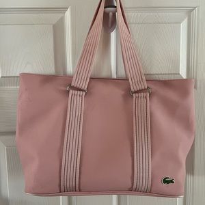 Pink Lacoste Medium Tote